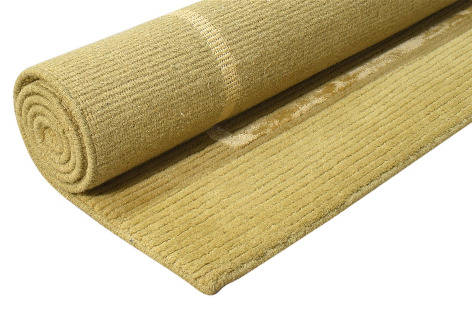 Wool / Silk Green Rug 4X6 Modern Hand Knotted Scandinavian Bordered Room Size 7865107710101