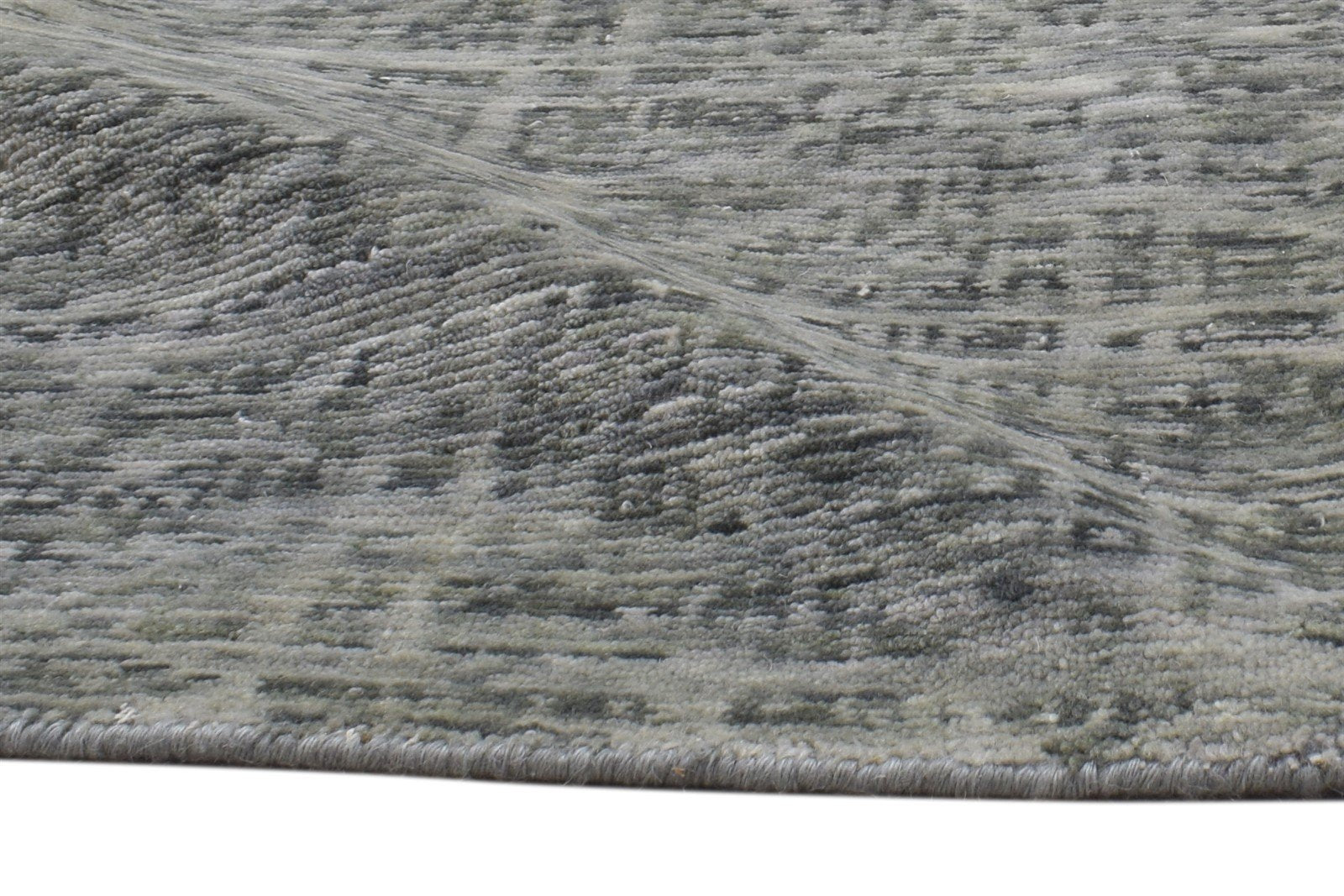 Wool Silk Grey Rug 2' X 8' Modern Jacquard Loom French Damask Small Runner 7864146755733