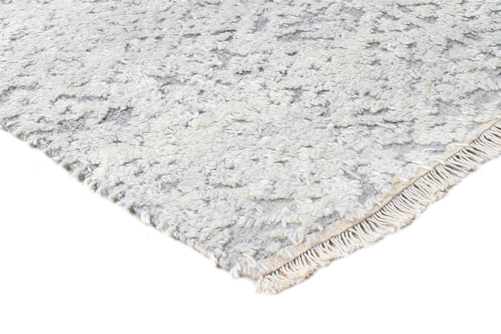 Wool / Silk Grey Rug 2X3 Modern Hand Knotted Scandinavian Geometric Small 7865143820437