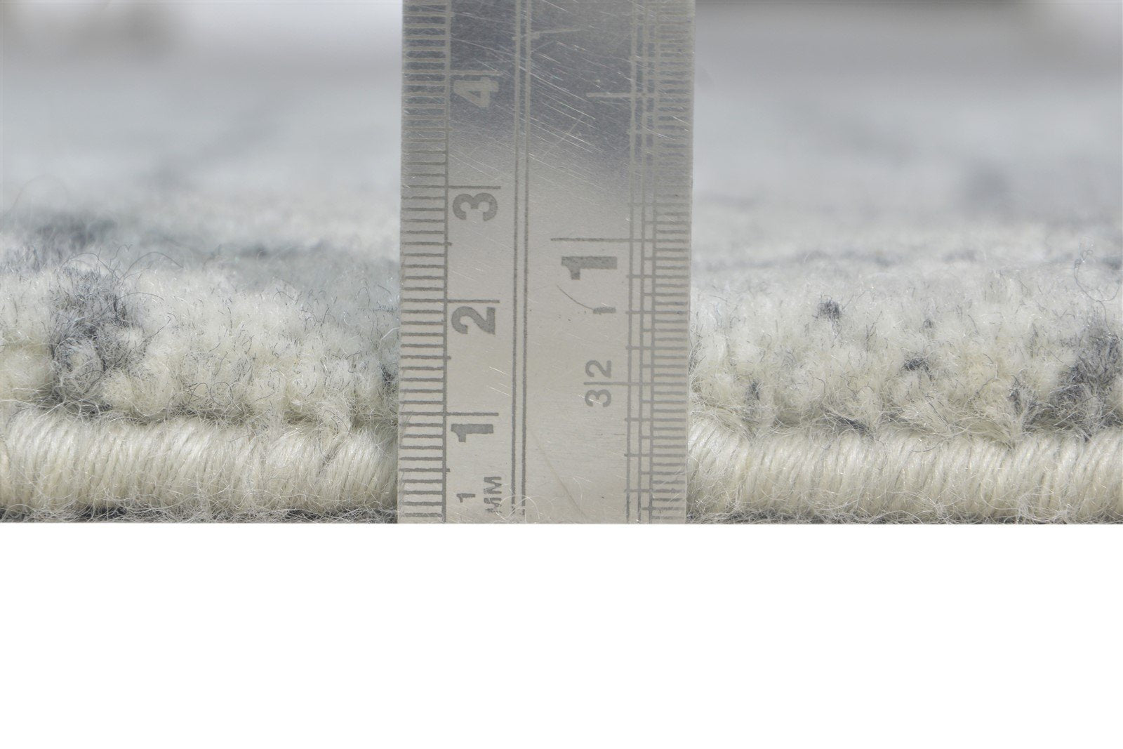 Wool Silk Grey Rug 3' X 8' Shag Hand Knotted Moroccan Abstract Small Runner 7864623497365