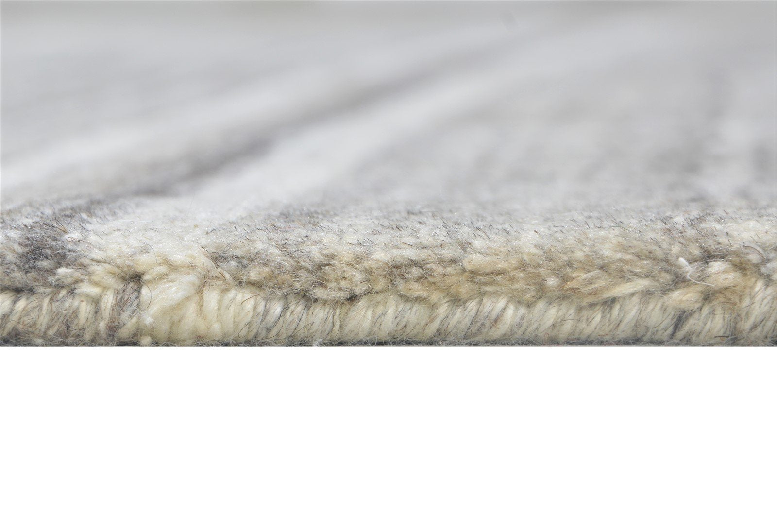Wool Silk Grey Rug 4' X 6' Modern Handloom Scandinavian Tribal Room Size Carpet 7864882954389