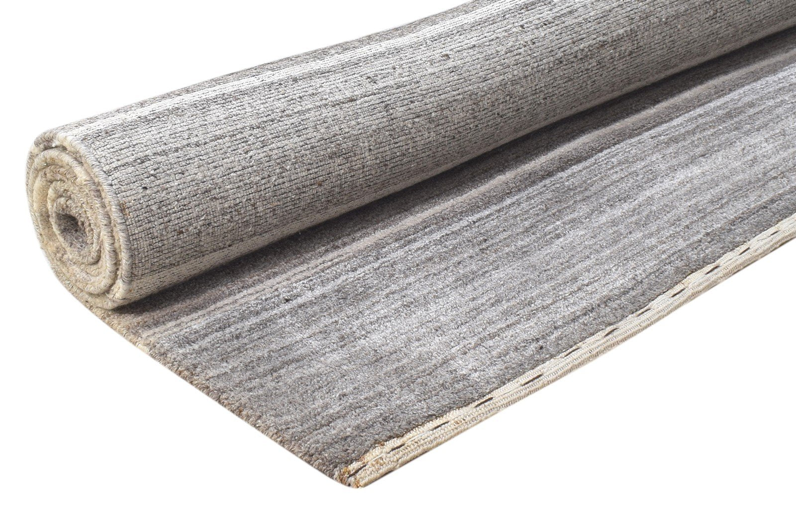 Wool Silk Grey Rug 4' X 6' Modern Handloom Scandinavian Tribal Room Size Carpet 7864882954389