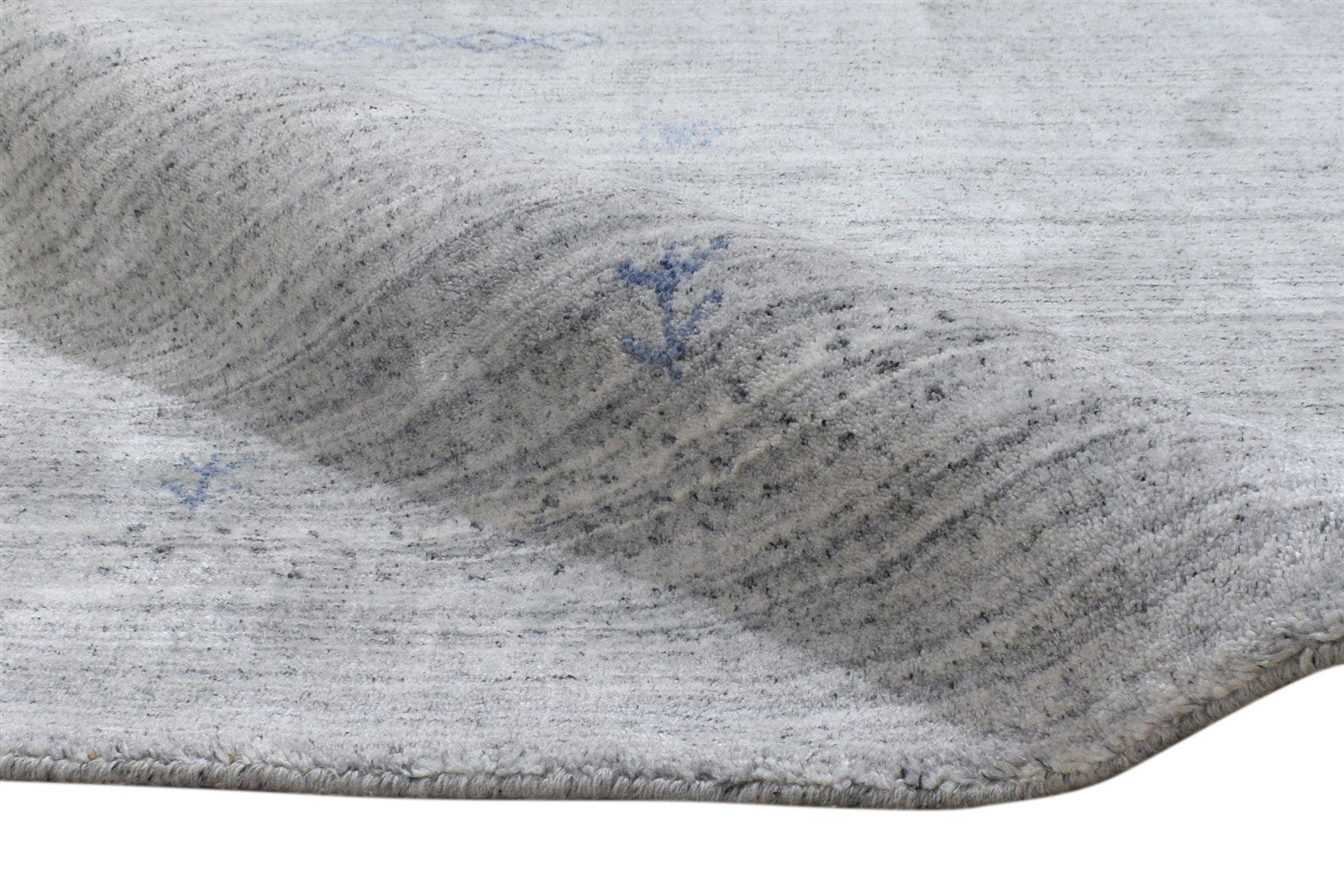 Wool Silk Grey Rug 4' X 6' Persian Handloom Gabbeh Tribal Room Size Carpet 7864886362261