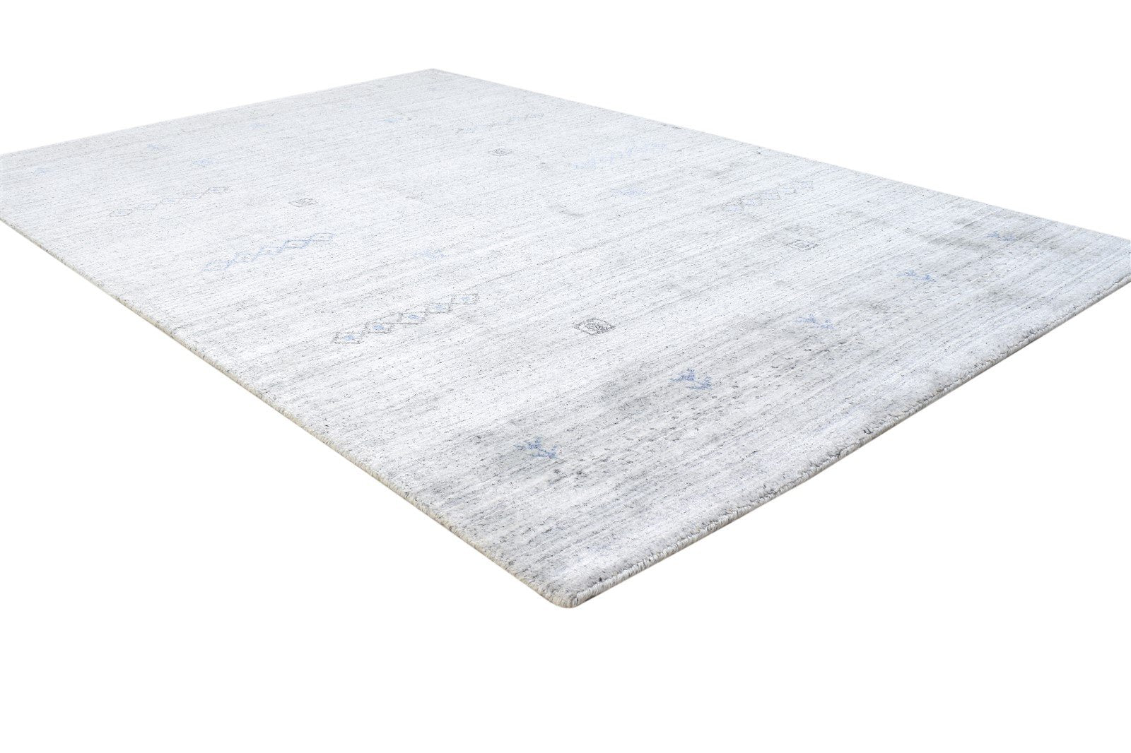 Wool Silk Grey Rug 4' X 6' Persian Handloom Gabbeh Tribal Room Size Carpet 7864886362261