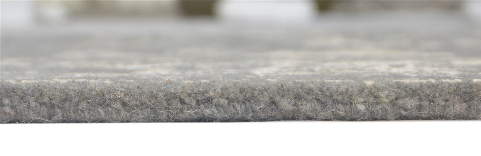 Wool / Silk Grey Rug 4X6 Modern Hand Knotted Oushak Distressed Room Size Carpet 7864082923669