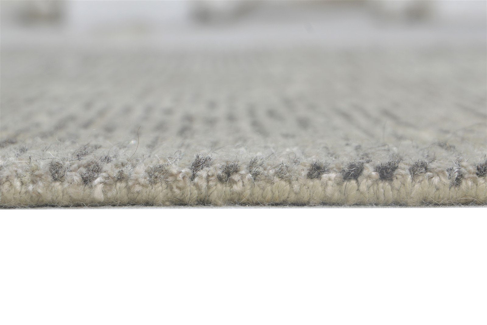 Wool / Silk Grey Rug 4X6 Modern Hand Knotted Scandinavian Solid Room Size 7864171364501