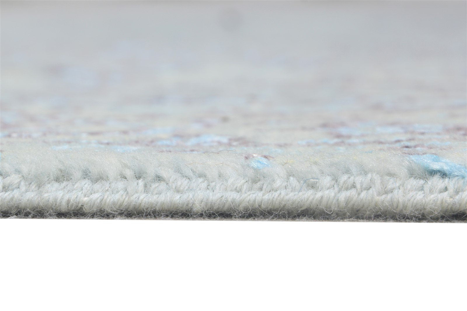 Wool / Silk Grey Rug 4X7 Modern Hand Knotted Oriental Abstract Room Size Carpet 7864592728213