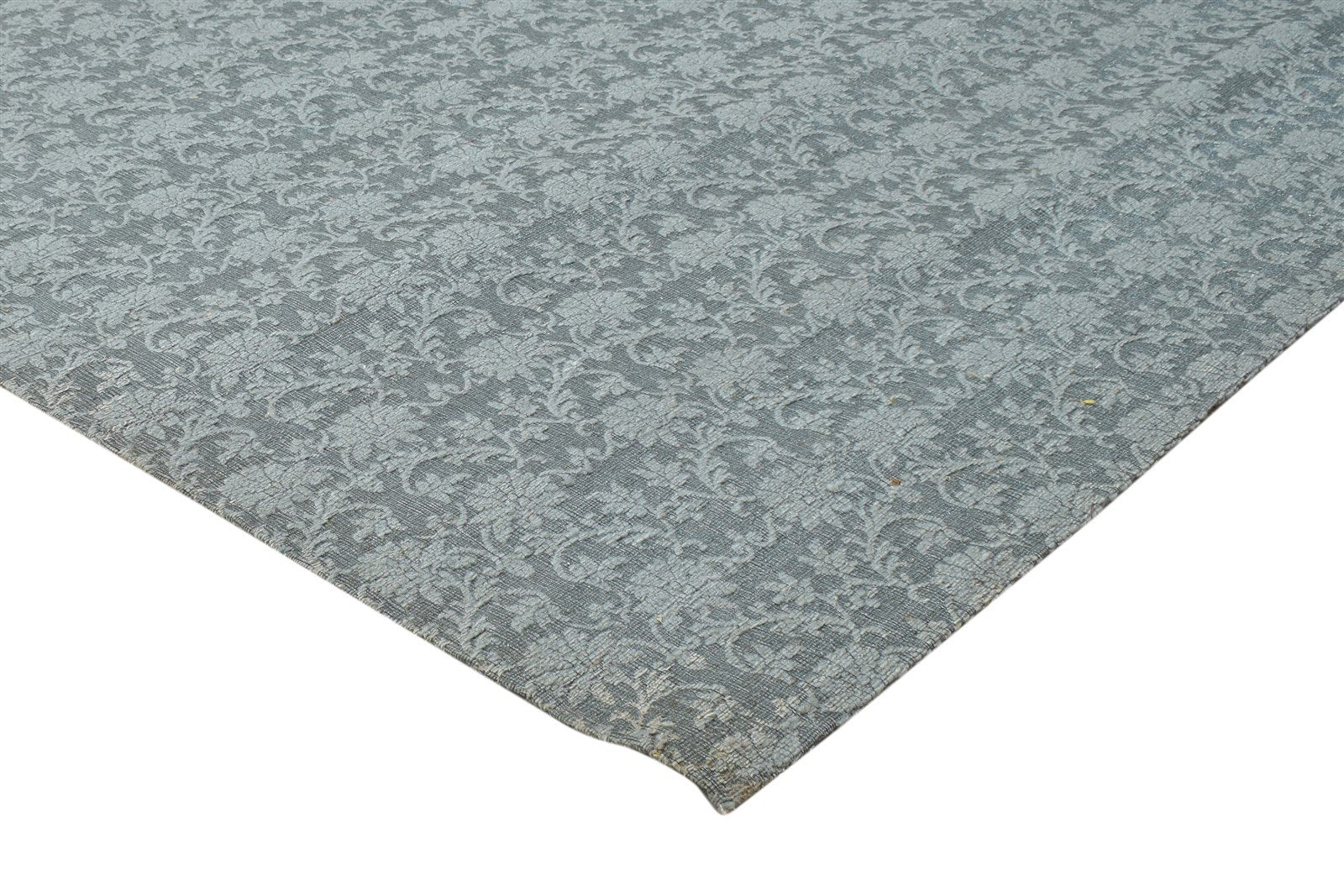 Wool / Silk Grey Rug 5X7 Modern Jacquard Loom French Damask Room Size Carpet 7864178114709