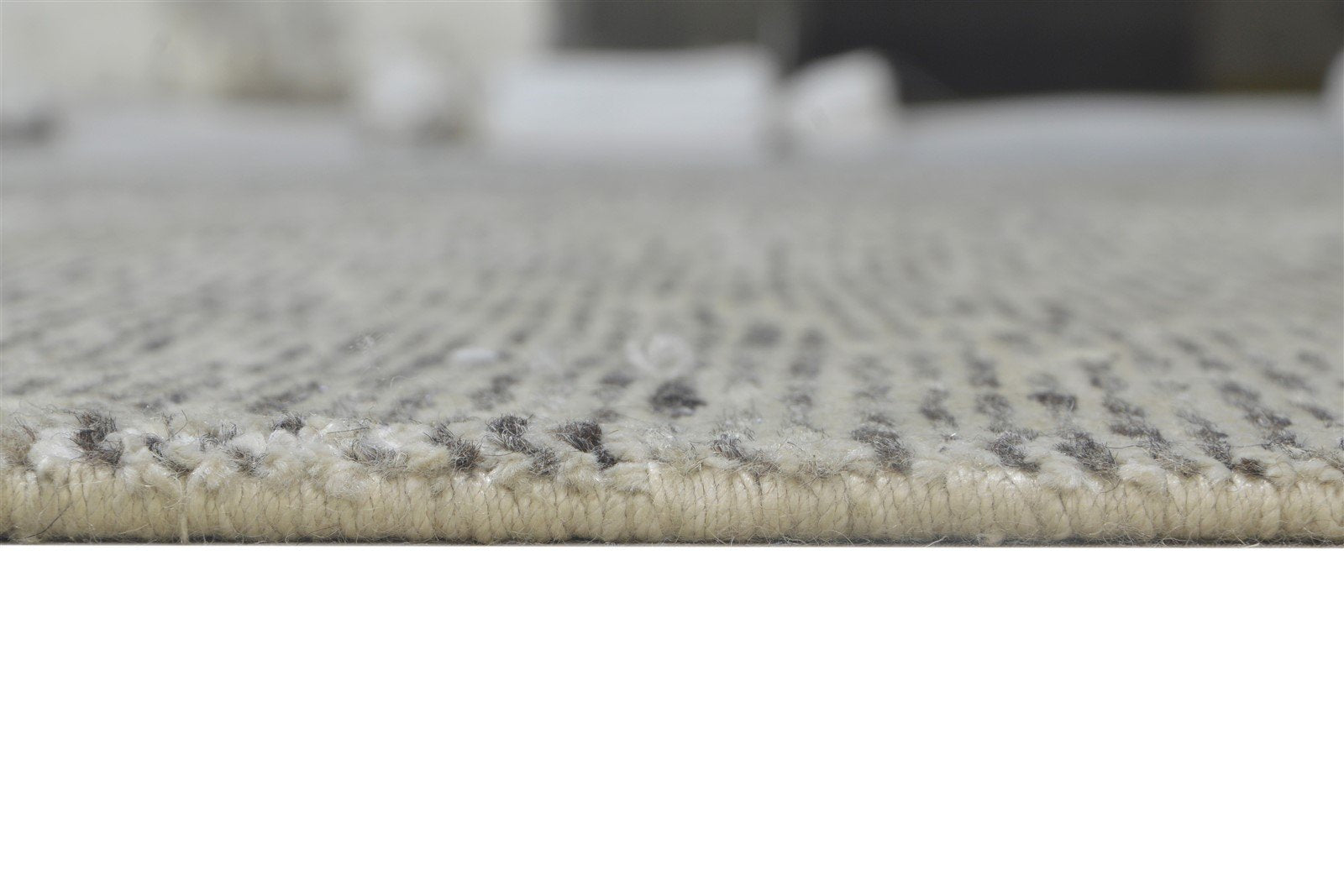 Wool / Silk Grey Rug 6X9 Modern Hand Knotted Scandinavian Solid Room Size 7864172609685