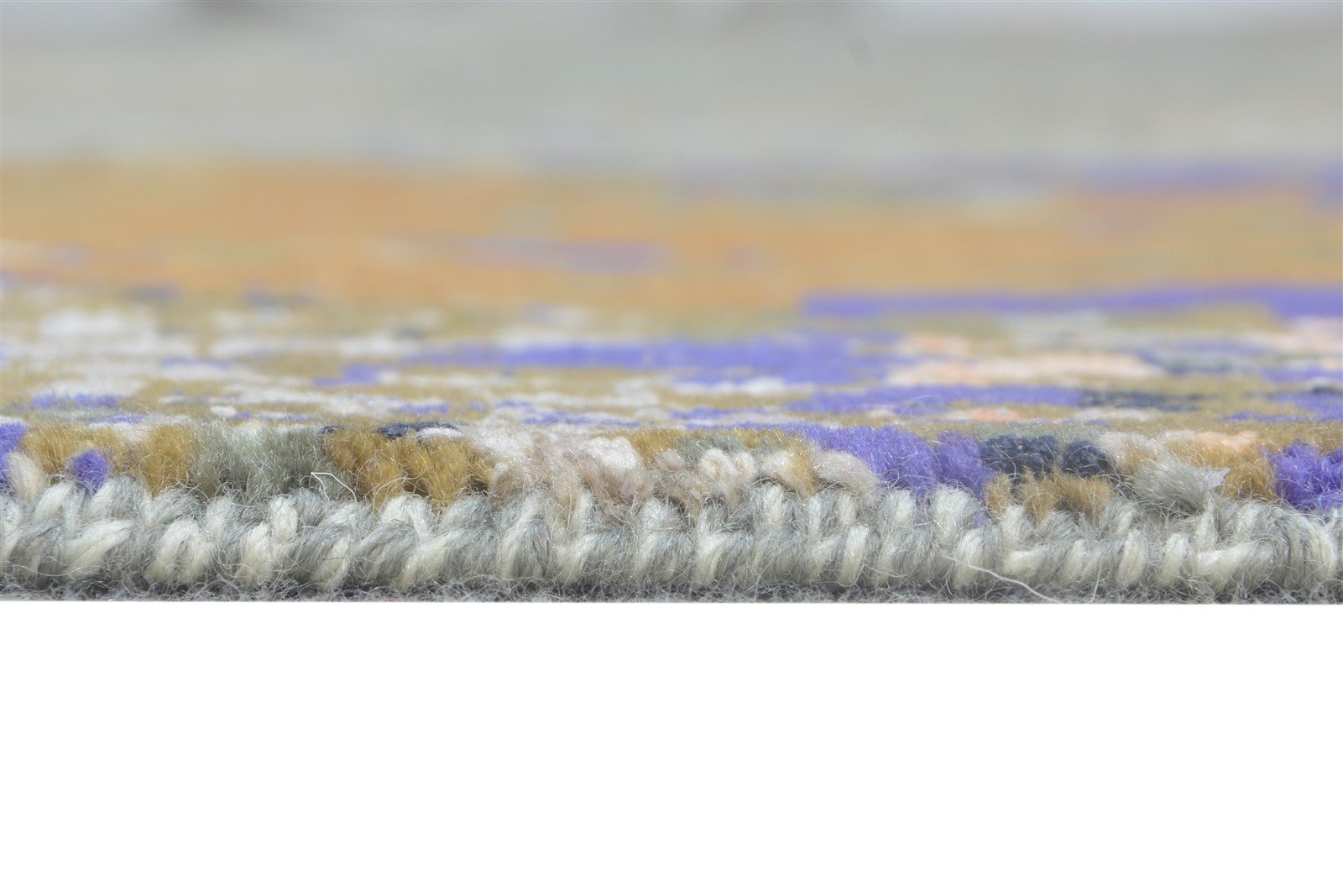 Wool / Silk Grey Rug 8' X 10' Modern Hand Knotted American Modern Large Carpet 7864598986901