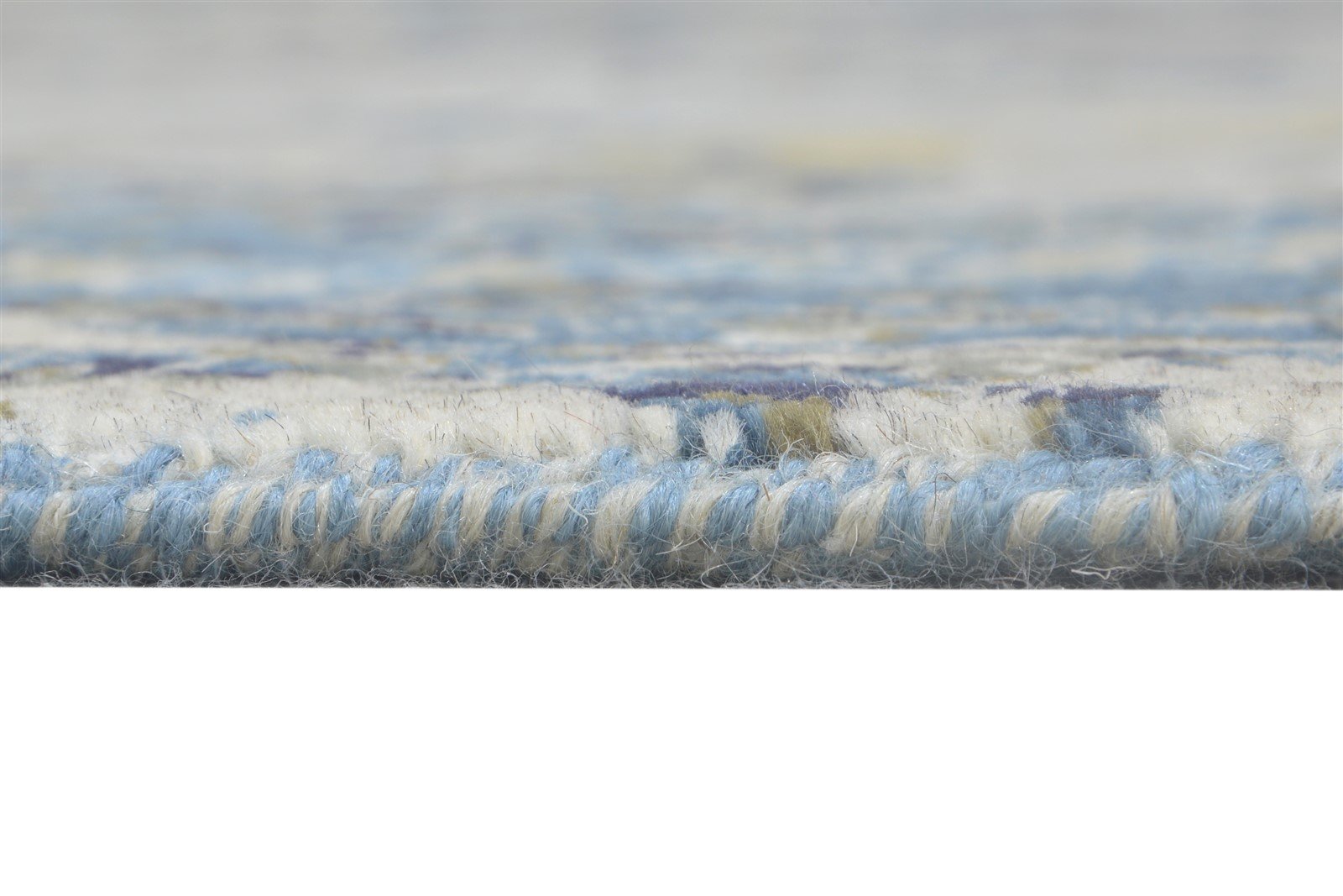 Wool / Silk Grey Rug 8X10 Modern Hand Knotted American Abstract Large Carpet 7864620089493