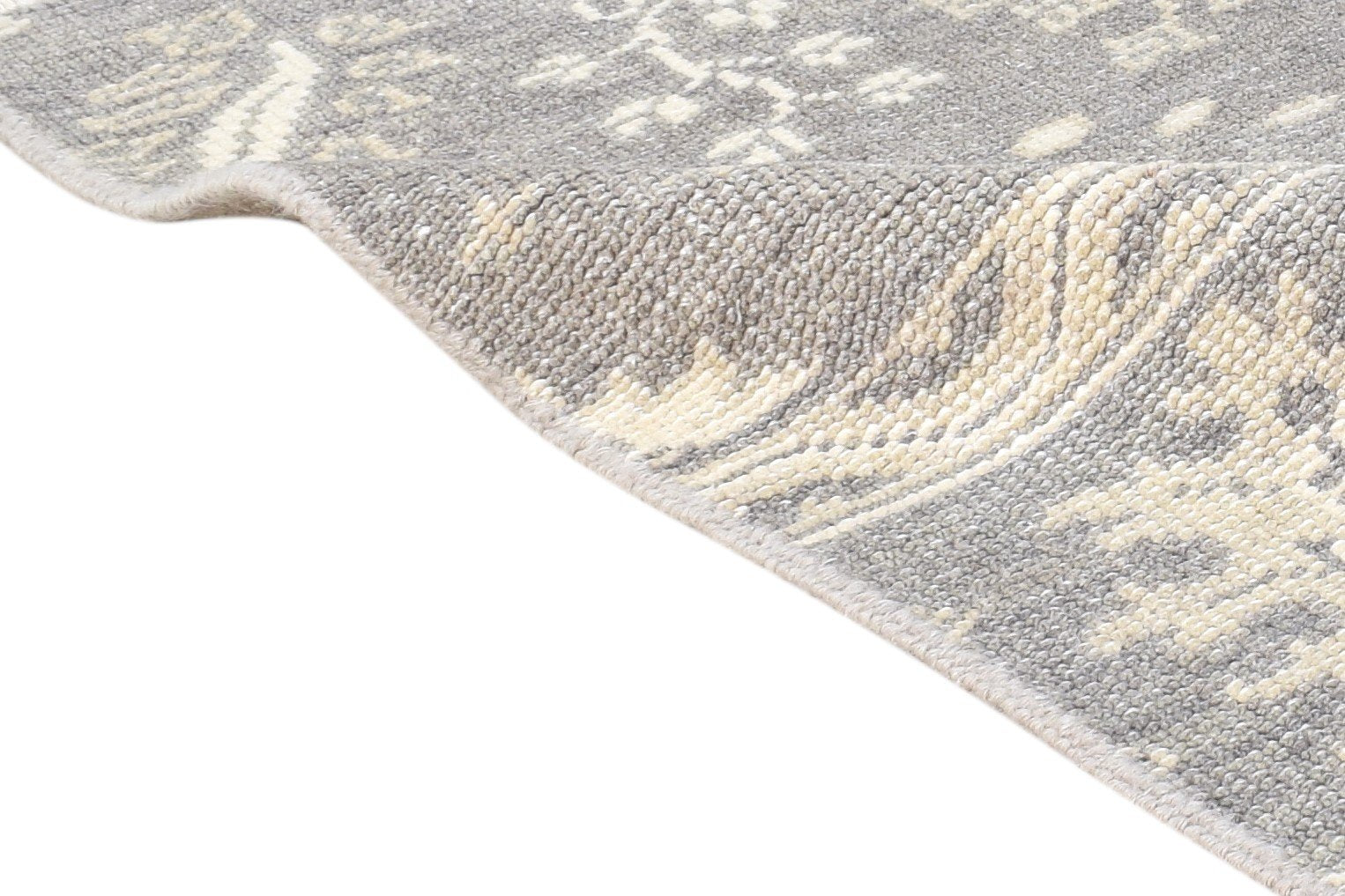 Wool Silk Light Grey Rug 2X3 Persian Hand Knotted Sarouk-Indian Oriental Small 7865051218069