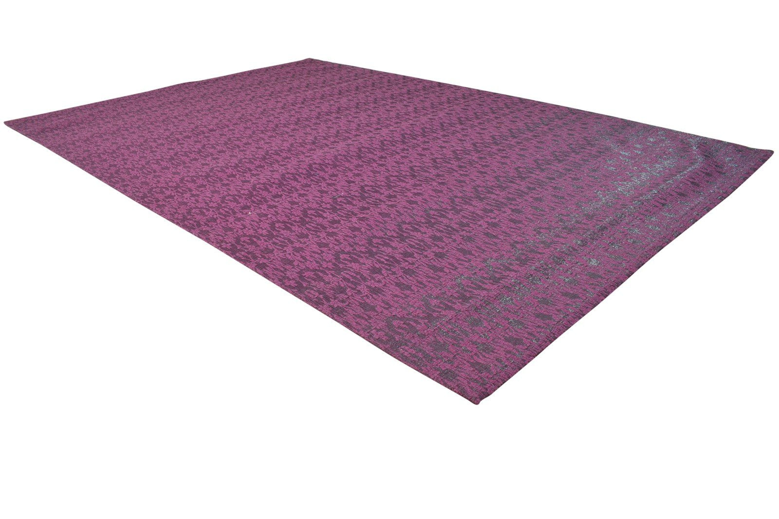Wool / Silk Purple Rug 5X7 Modern Jacquard Loom French Floral Room Size Carpet 7864178671765