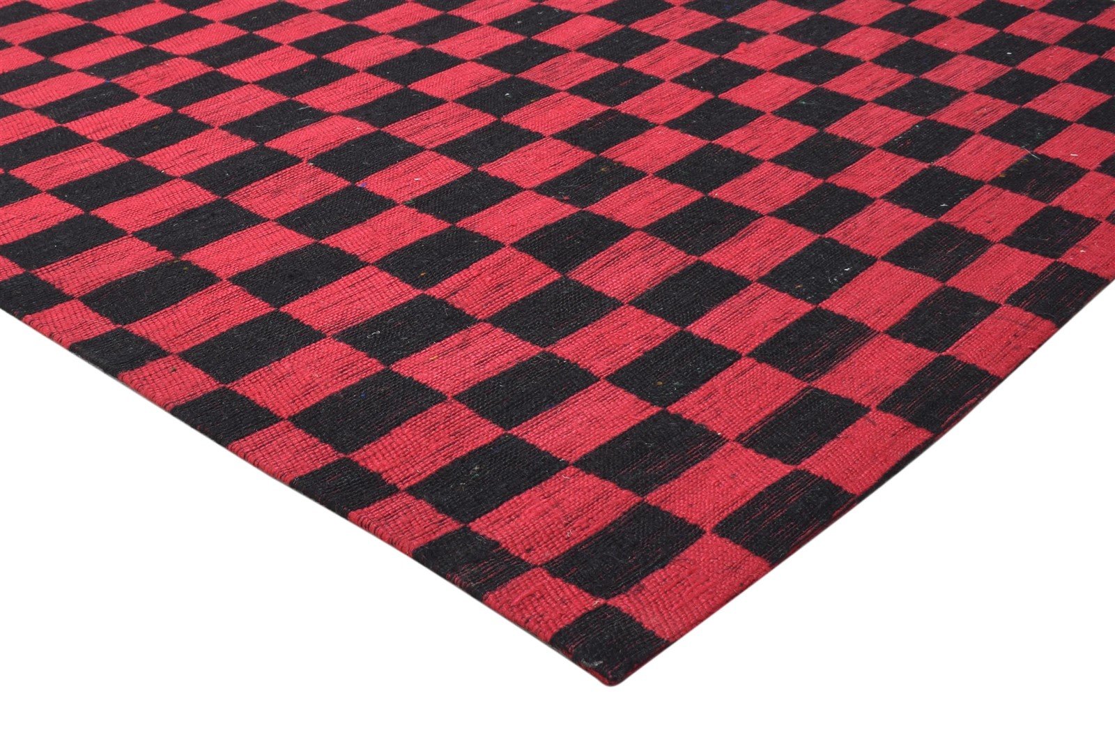 Annecorinne Wool / Silk Red Rug 4X7 Modern Jacquard Loom Bohemian Geometric 7864177197205