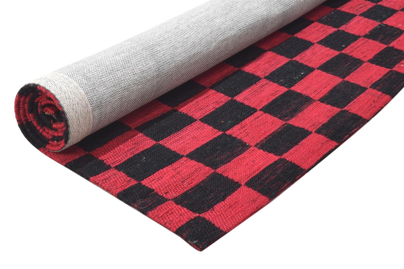 Annecorinne Wool / Silk Red Rug 4X7 Modern Jacquard Loom Bohemian Geometric 7864177197205