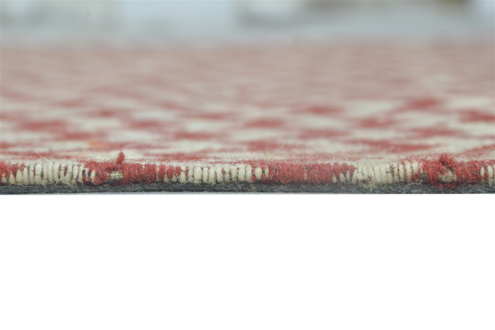 Wool / Silk Red Rug 5X7 Modern Jacquard Loom Scandinavian Chevron Room Size 7864178278549