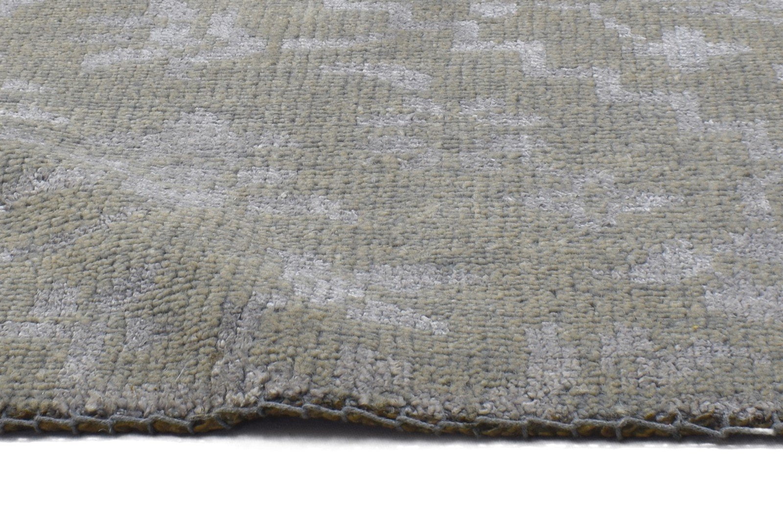 Wool / Silk Sage Rug 2' X 2' Modern Hand Knotted Moroccan Floral Small Carpet 7864130666645