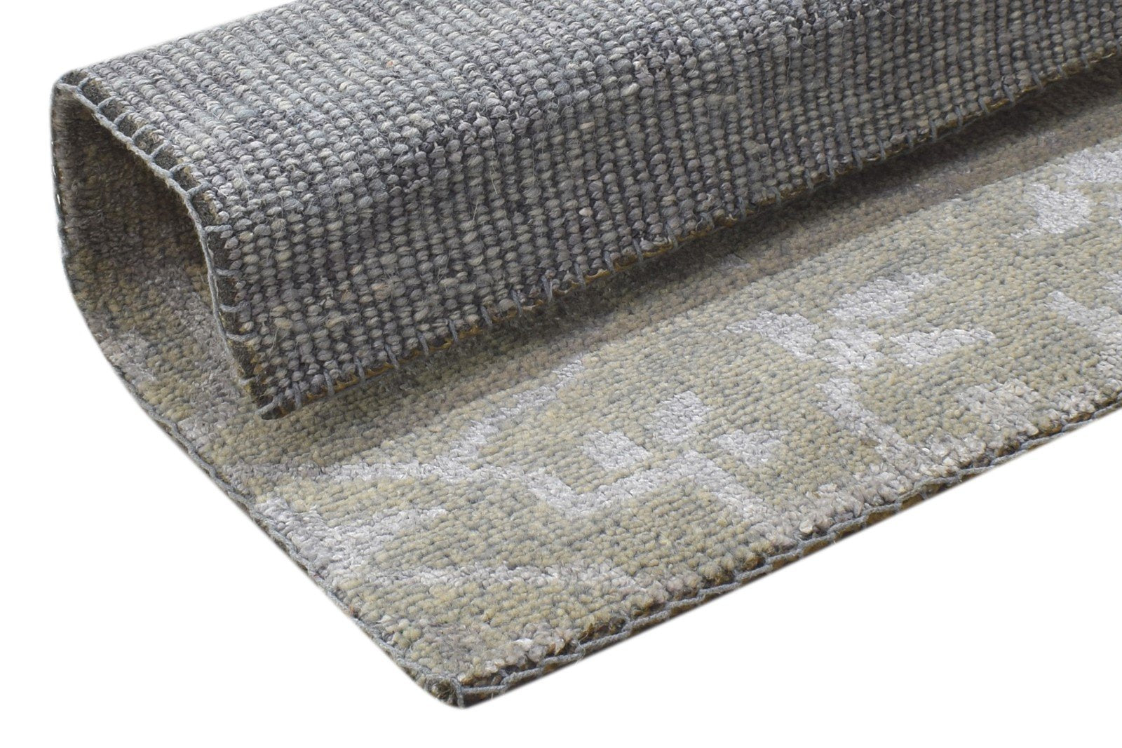 Wool / Silk Sage Rug 2' X 2' Modern Hand Knotted Moroccan Floral Small Carpet 7864130666645