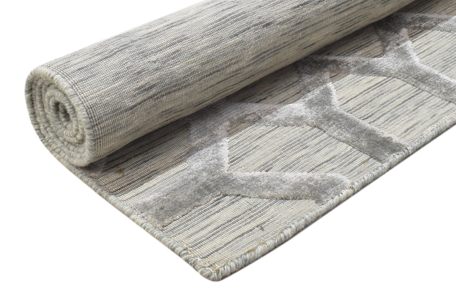 Wool Silk Sand Rug 2' X 8' Modern Jacquard Loom Moroccan Trellis Small Runner 7864146460821