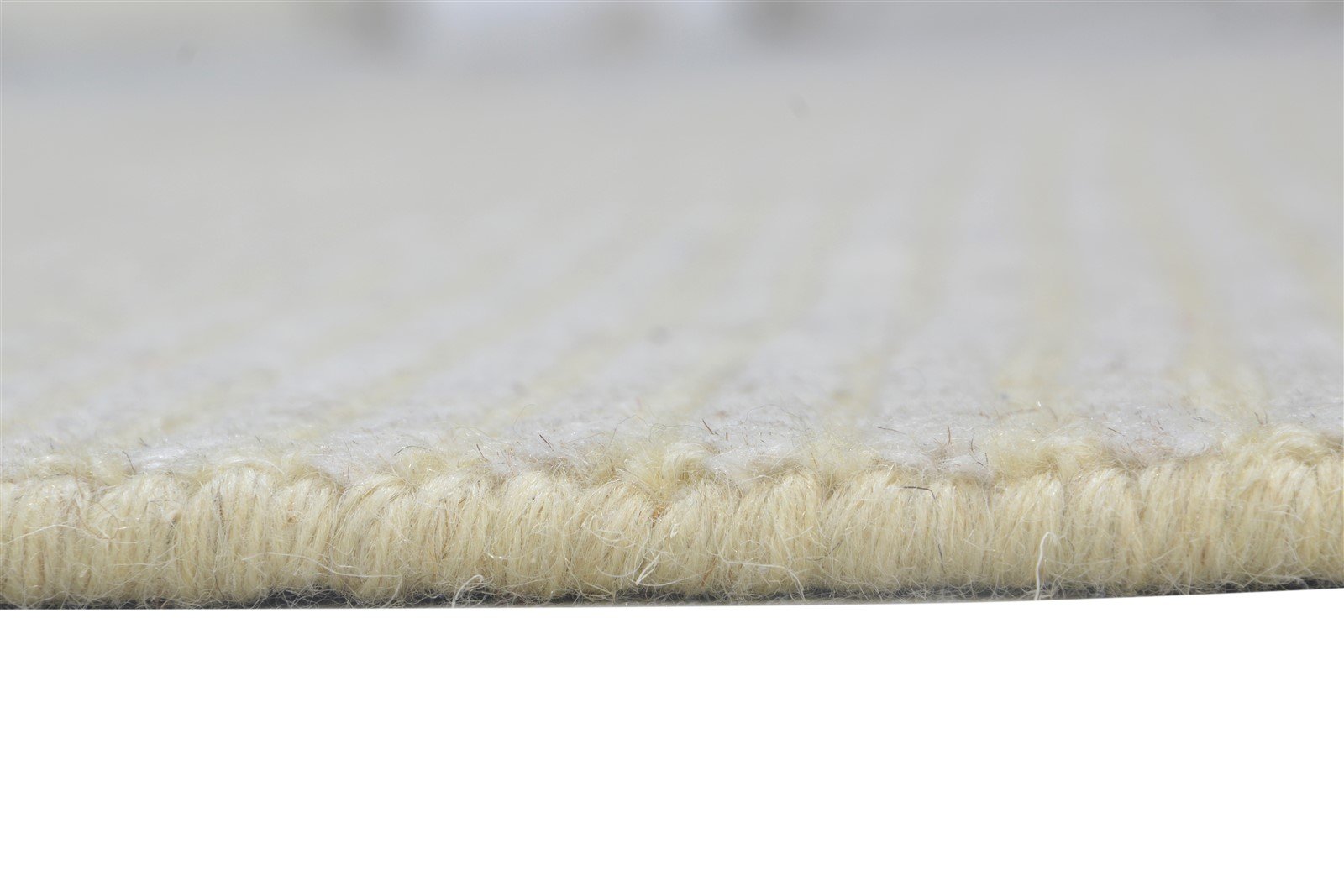 Wool / Silk Sand Rug 4X6 Modern Hand Woven Scandinavian Striped Room Size 7864223957141