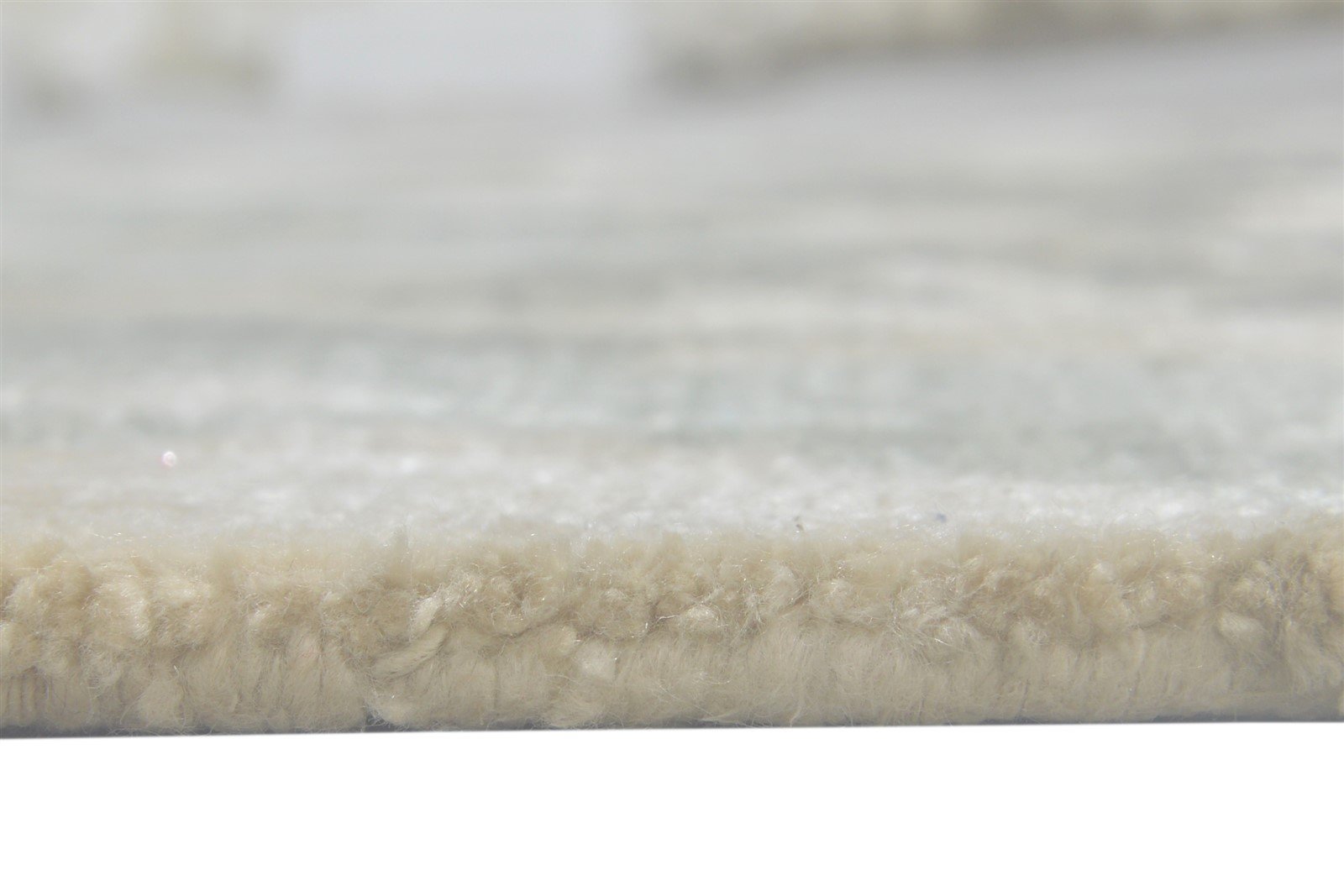 Wool / Silk Silver Rug 5X8 Modern Hand Knotted Indian Abstract Room Size Carpet 7864090296469