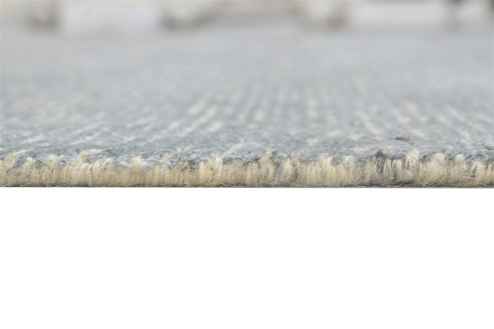 Wool / Silk Silver Rug 6X9 Modern Hand Knotted Scandinavian Solid Room Size 7864171921557