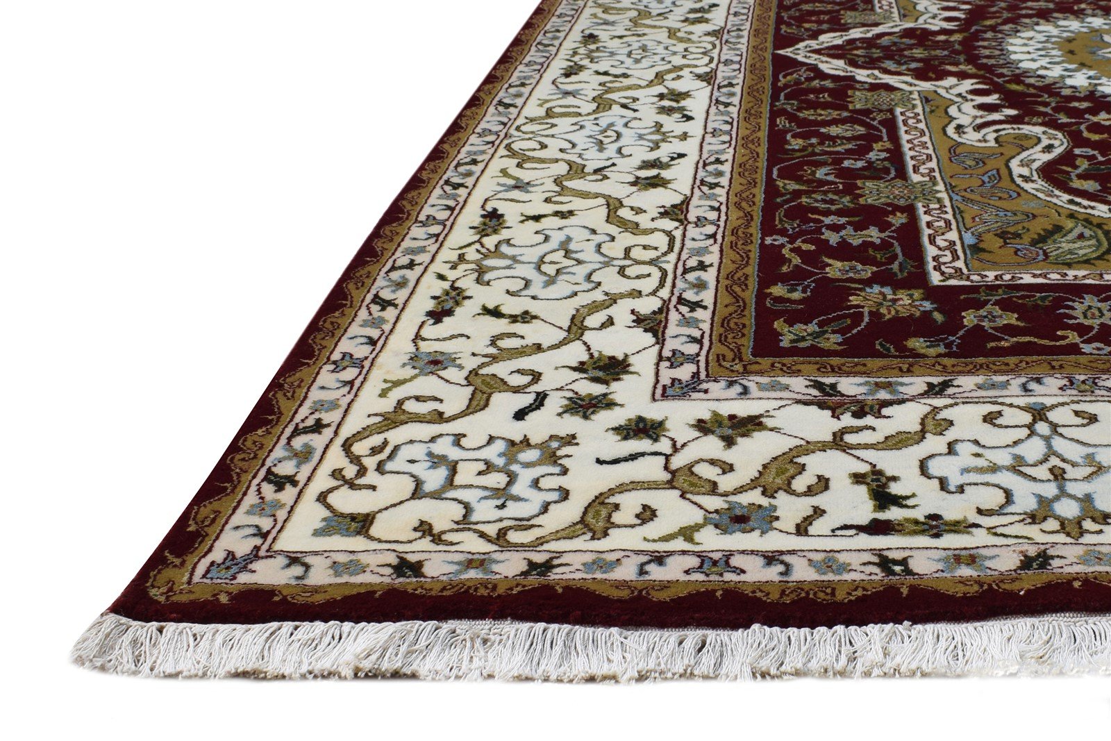 Wool / Silk Wine Rug 6X8 Persian Hand Knotted Nain Oriental Room Size Carpet 7865177997461