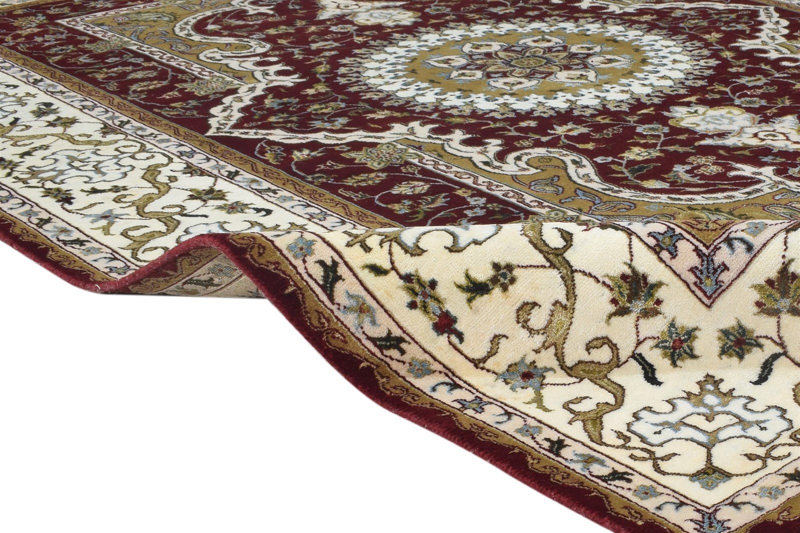 Wool / Silk Wine Rug 6X8 Persian Hand Knotted Nain Oriental Room Size Carpet 7865177997461