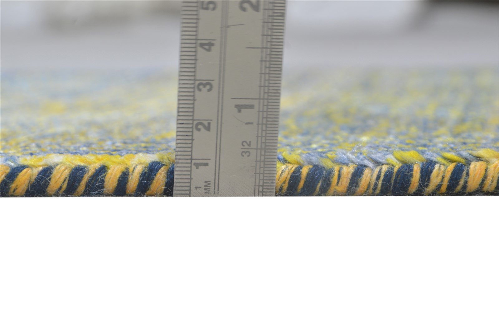 Wool / Silk Yellow Rug 2X3 Modern Hand Knotted Scandinavian Grass Trellis Small 7864198856853