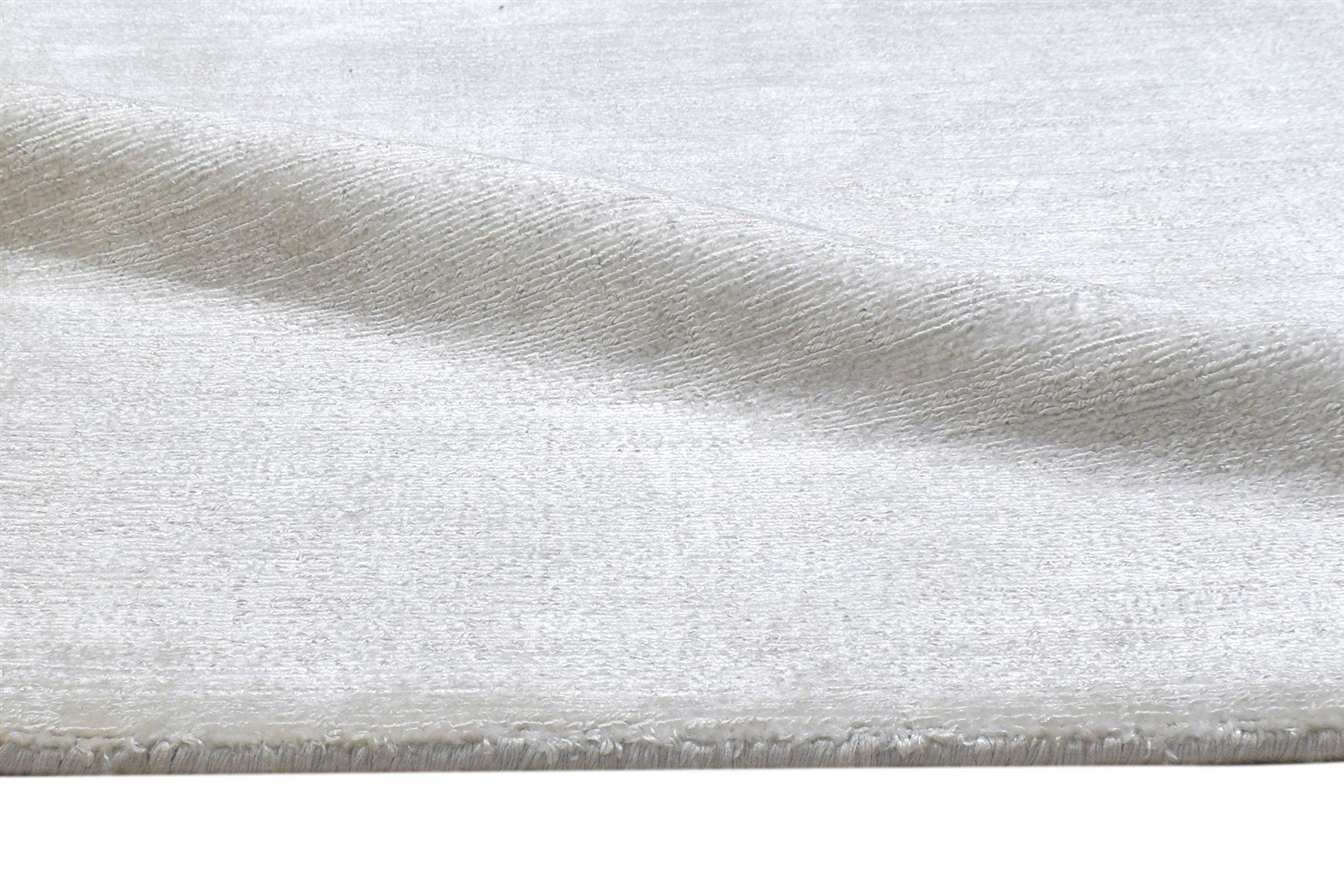 Wool Silver Rug 2' X 3' Modern Handloom Scandinavian Solid Small Carpet 7864216158357