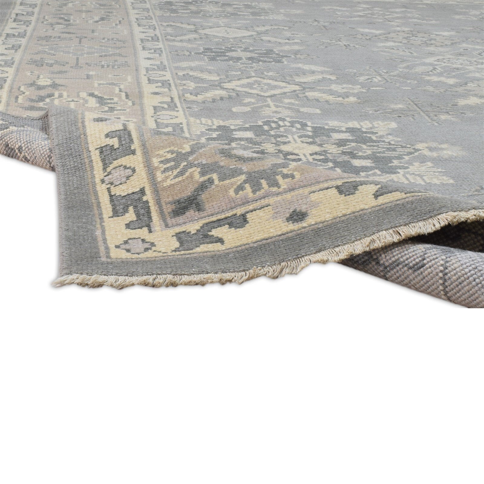 Wool grey Bedroom rug Persian hand knotted rug oushak oriental large Rug carpet 8488882274453