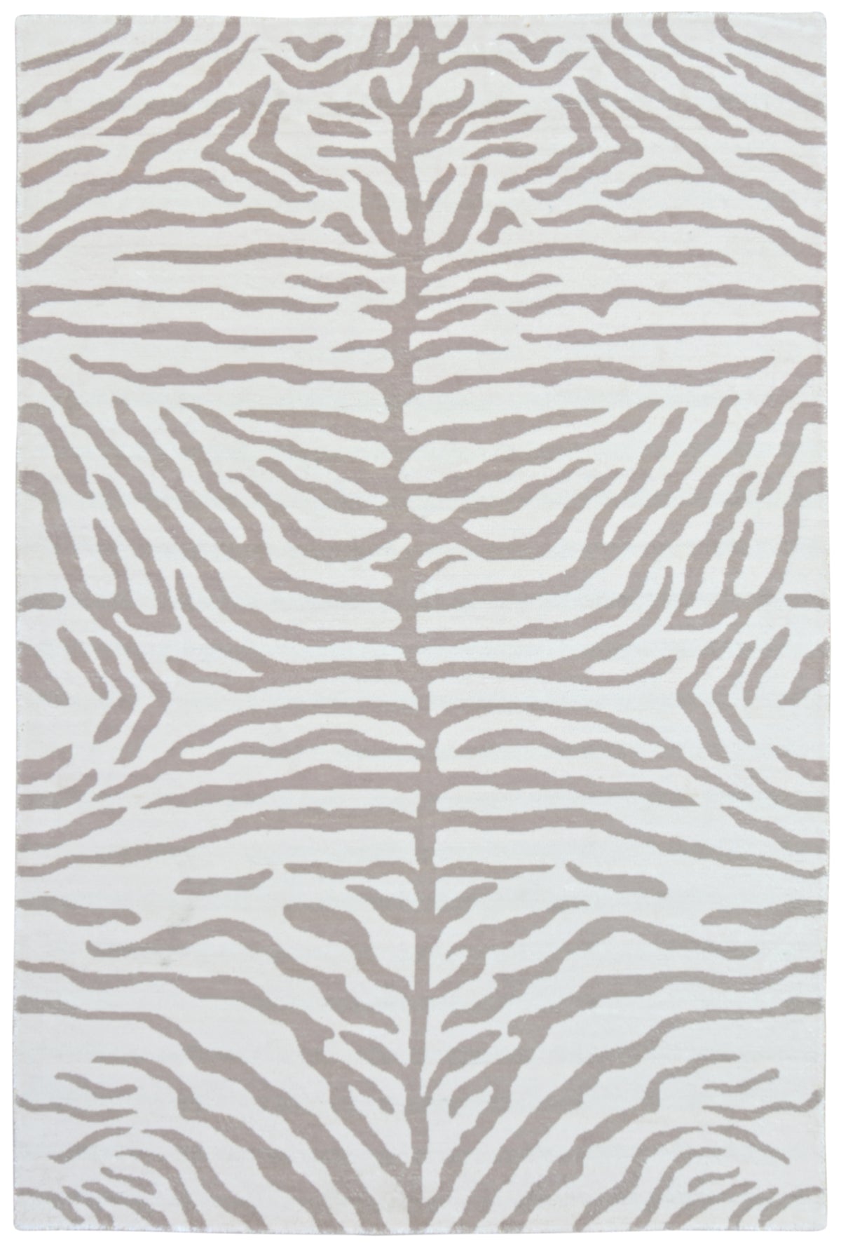 Zebra Handmade Off-White Stripe Area Rug – Modern Safari Style Kids Nursery Rug 9121480867989