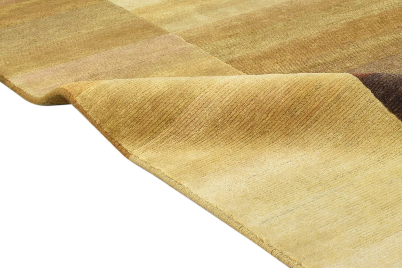 4X6 Rug Wool Brown Modern Hand Knotted Scandinavian Abstract Room Size Carpet Area Rug