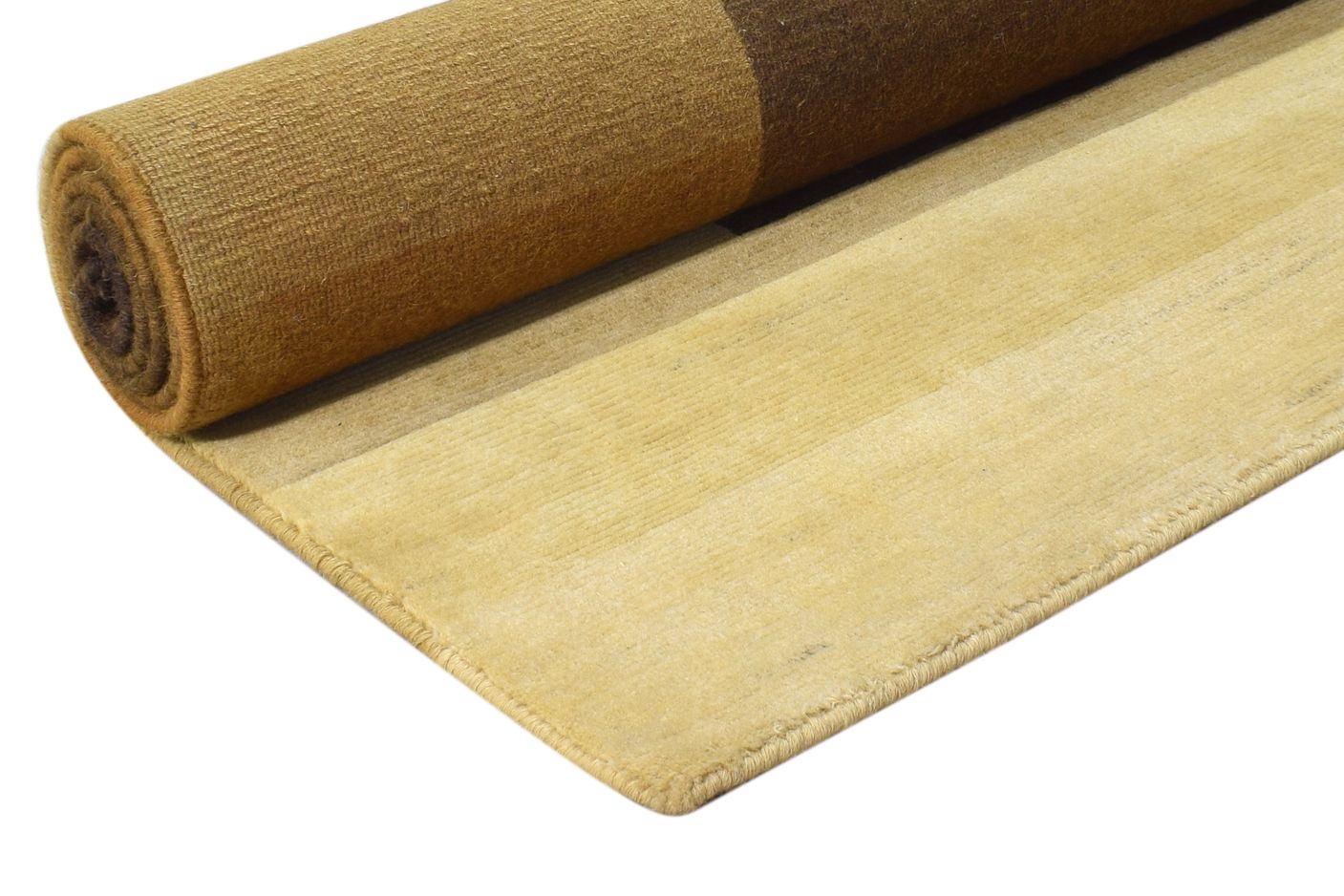 4X6 Rug Wool Brown Modern Hand Knotted Scandinavian Abstract Room Size Carpet Area Rug