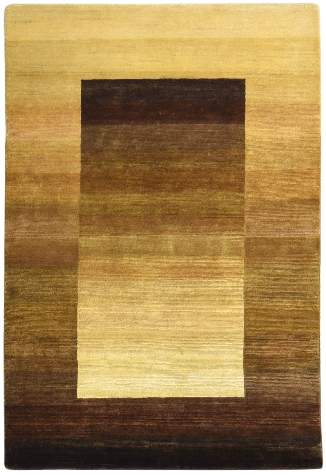 4X6 Rug Wool Brown Modern Hand Knotted Scandinavian Abstract Room Size Carpet Area Rug