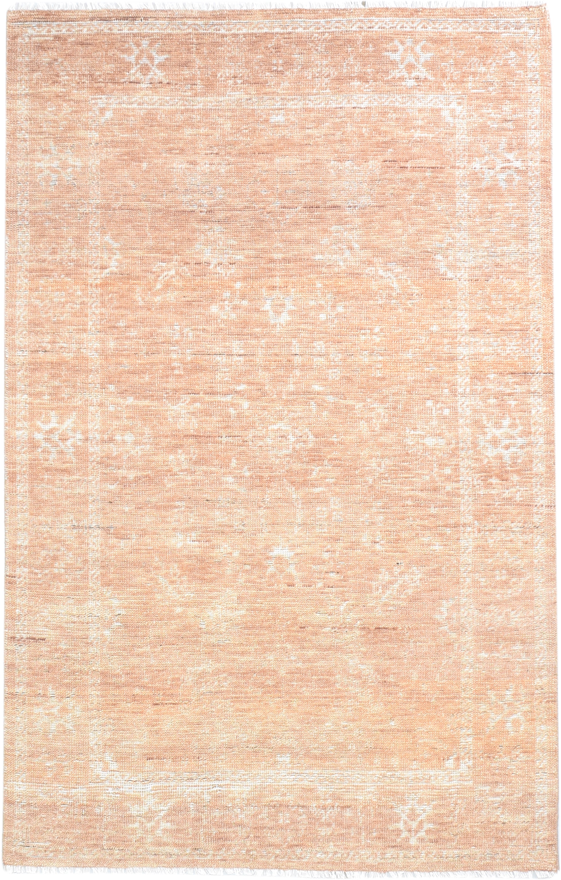 Remmy Teracotta Burnt Orange Hand-Knotted Wool Oushak Rug Wool Rug 8905212526741