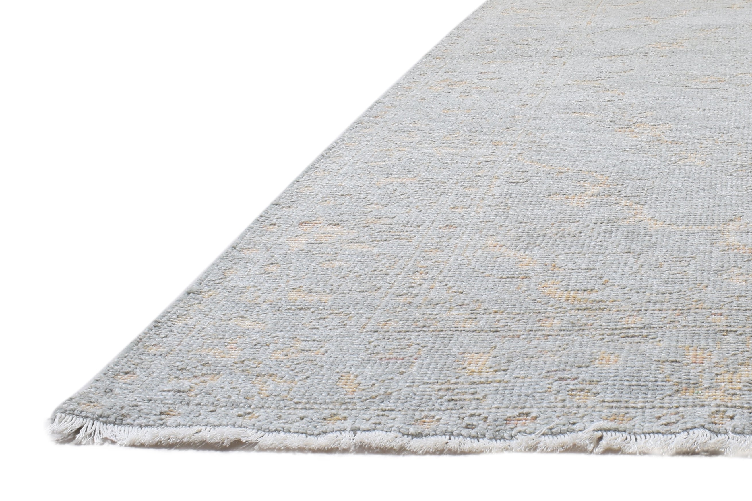 Denali Silver Gray Hand-Knotted Wool Heriz Serapi Rug