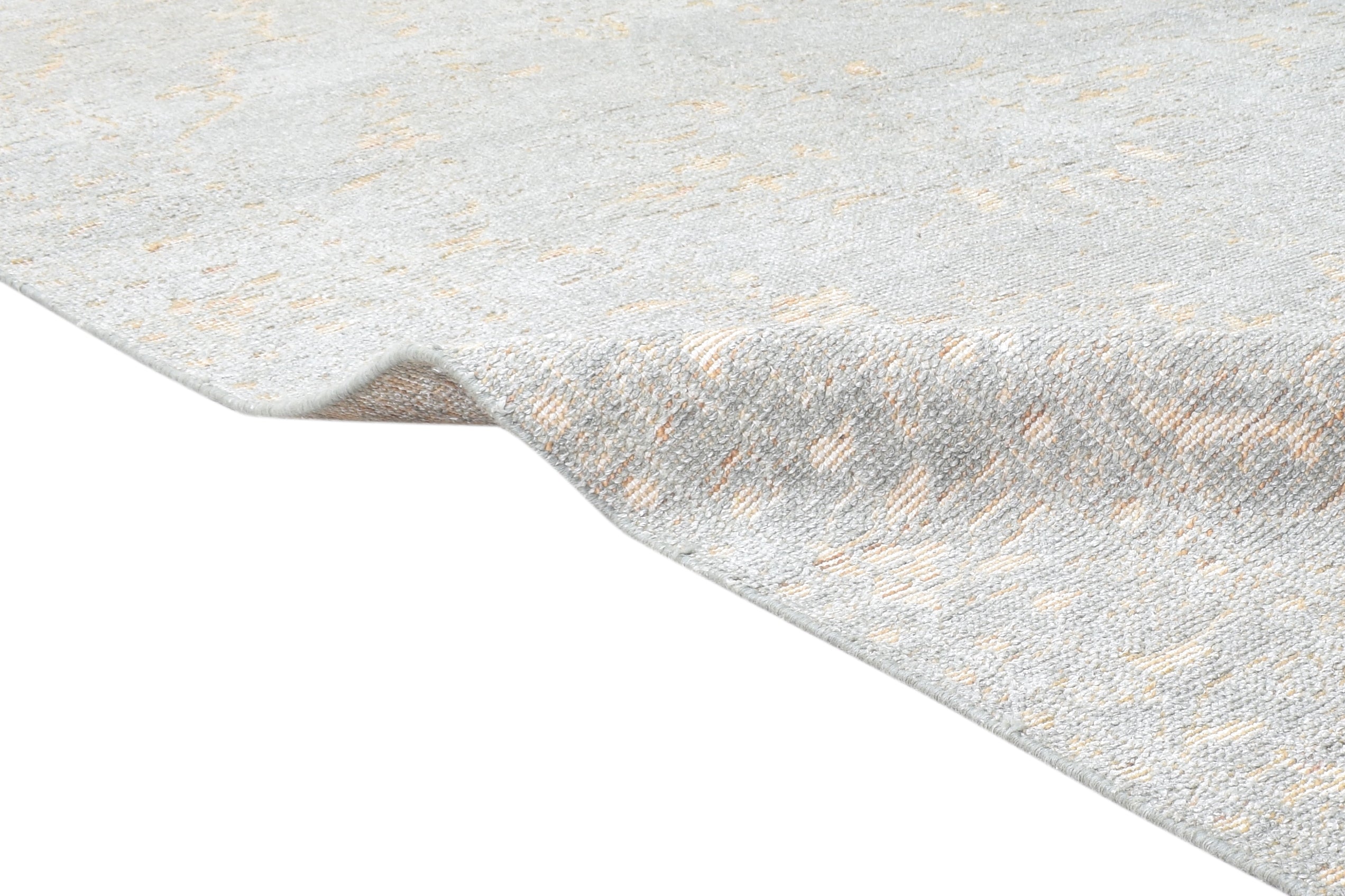 Denali Silver Gray Hand-Knotted Wool Heriz Serapi Rug