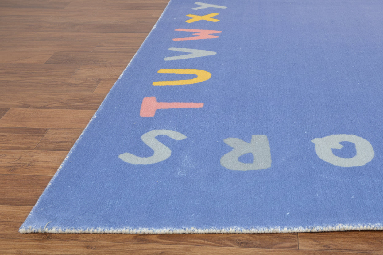 Alphabet Kids Rug | Navy Blue ABC Learning Nursery Rug