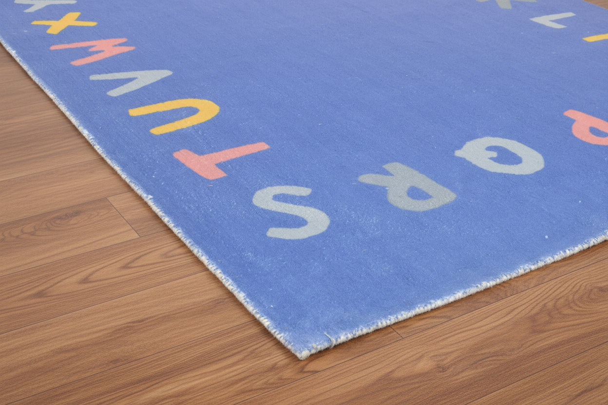 Alphabet Kids Rug | Navy Blue ABC Learning Nursery Rug