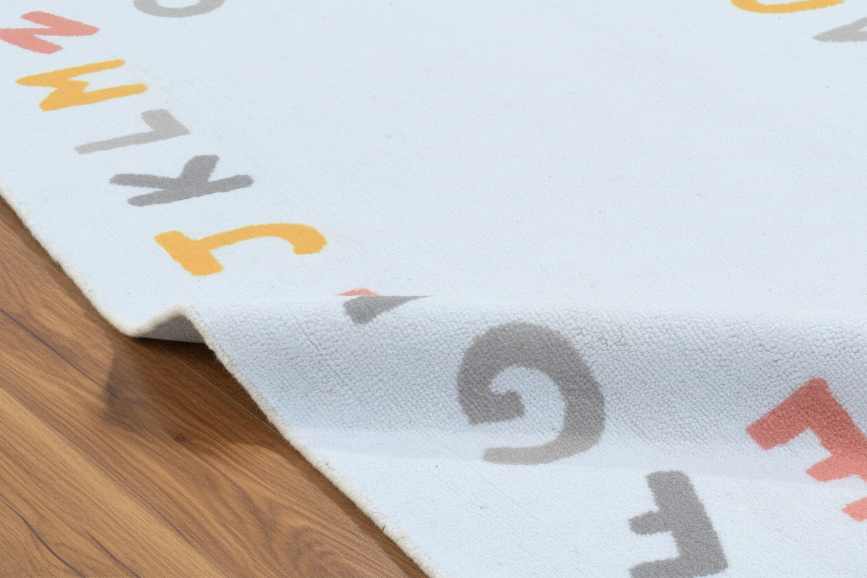 Alphabet Kids Rug | Pastel Blue ABC Learning Nursery Rug