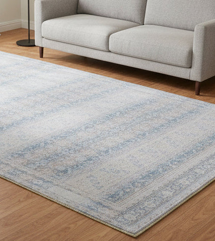 Ojark Vintage Style Handmade Blue Area Rug – Classic Traditional Decorative Style