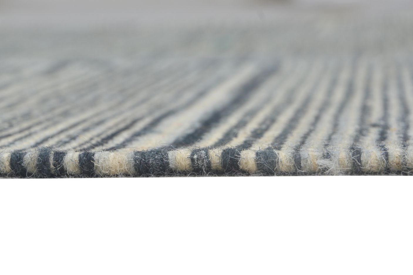 5' X 7' Rug Wool Black Modern Dhurrie Scandinavian Abstract Room Size Carpet Area Rug