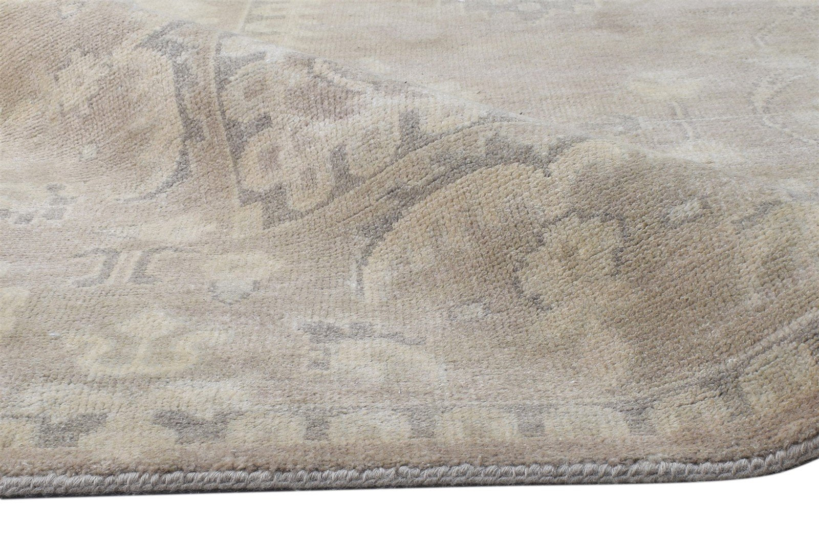Austin Wool Silk Brown Rug Persian Hand Knotted Oushak Oriental Rug 7865143623829