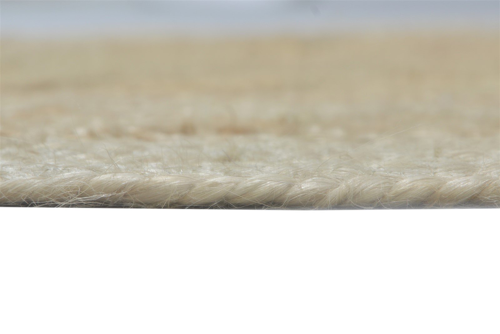 Beige Jute Rug 4' X 4' Modern Hand Woven Scandinavian Circles Room Size Round 7864132796565