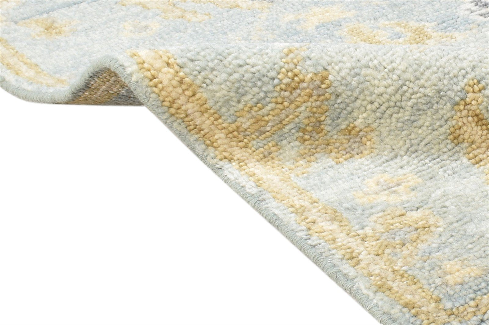 Edna Hand Knotted Blue Wool Rug 2' X 3' Persian Oushak Oriental 7865016549525