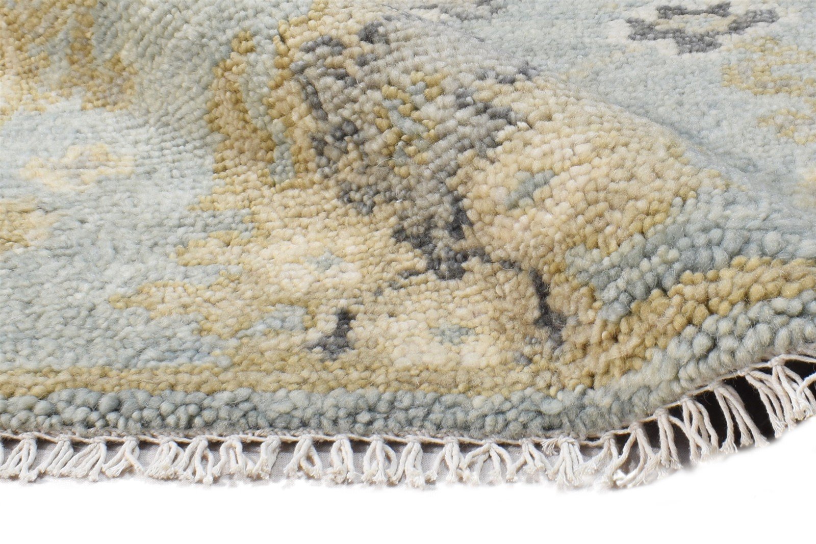 Hand Knotted Blue Wool Rug 2' X 3' Persian Oushak Oriental Small Carpet 7865016549525