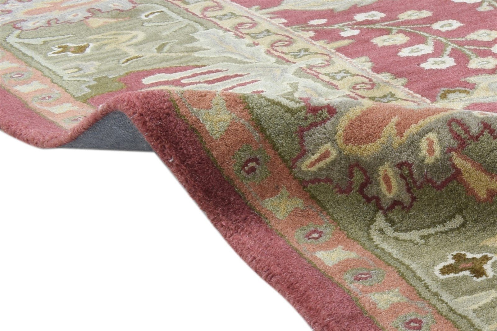 Hand Tufted Red Wool Rug 8' X 10' Persian Kashan Oriental Large Carpet 7864116379797