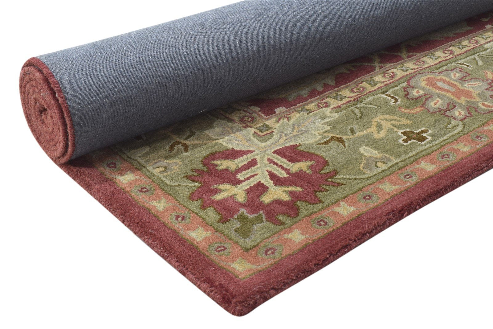 Hand Tufted Red Wool Rug 8' X 10' Persian Kashan Oriental Large Carpet 7864116379797