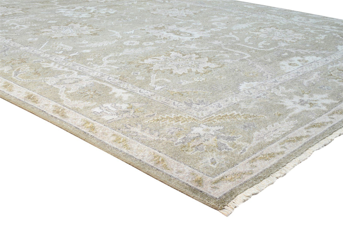 Patti Wool Silk Sage Green Rug Oushak Hand Knotted Rug 8811784994965